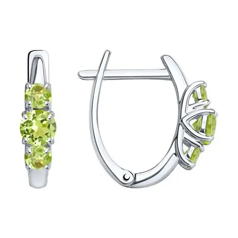Серьги с английским замком из серебра