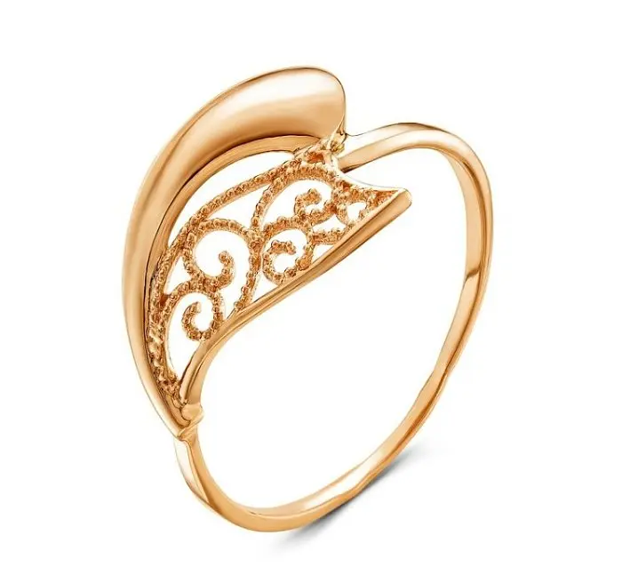 Кольцо декоративное из красного золота