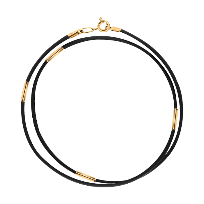 Цепь шнурок из красного золота вид 1