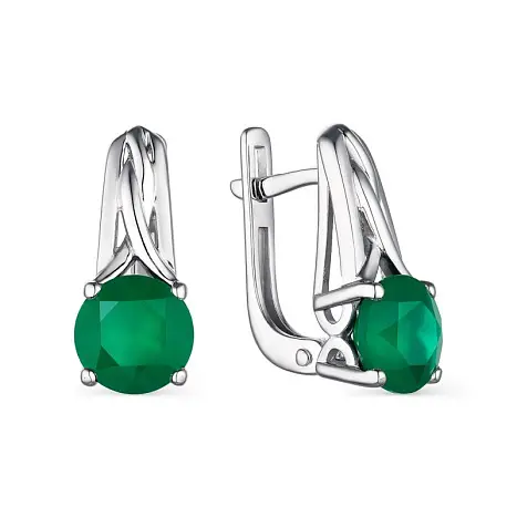 Серьги с английским замком из серебра