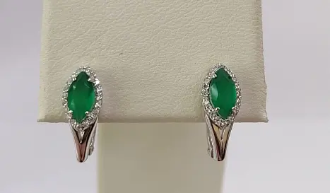 Серьги с английским замком из серебра