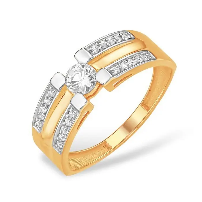 Кольцо декоративное из красного золота