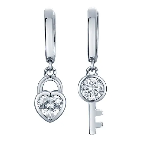 Серьги конго из серебра