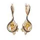 Серьги подвесные из красного золота