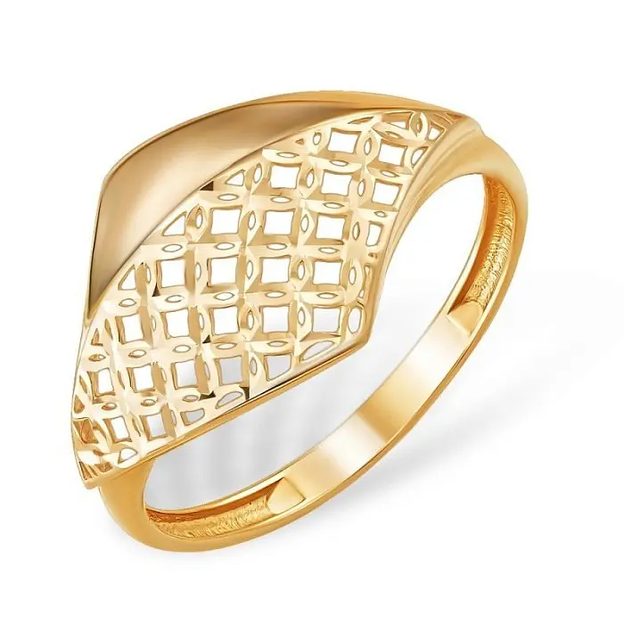 Кольцо декоративное из красного золота