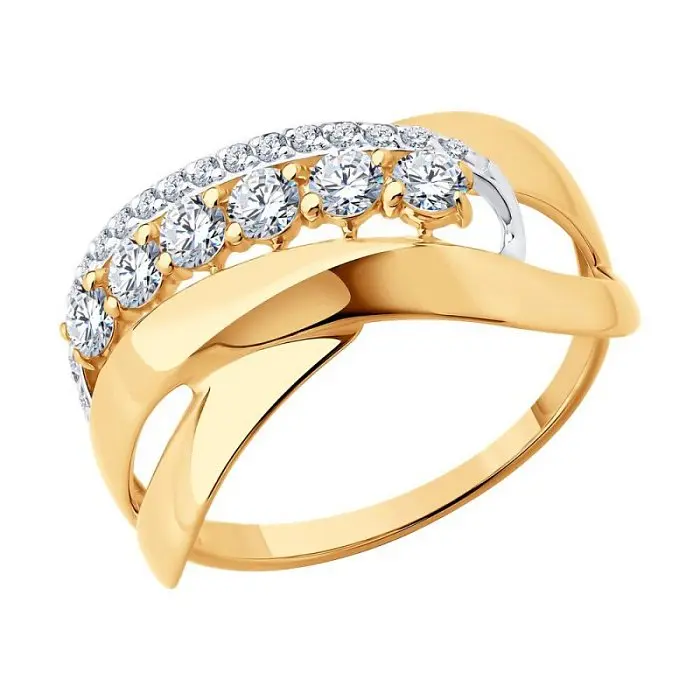 Кольцо декоративное из красного золота