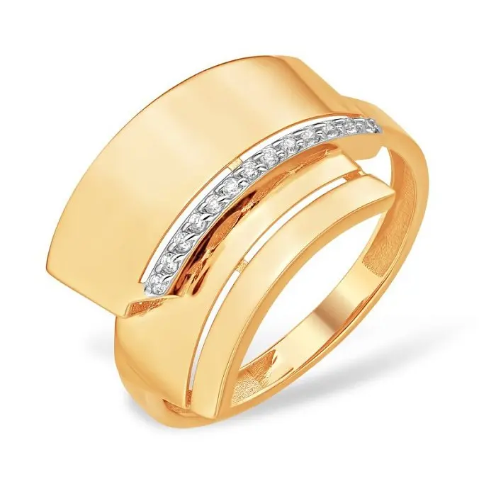 Кольцо декоративное из красного золота