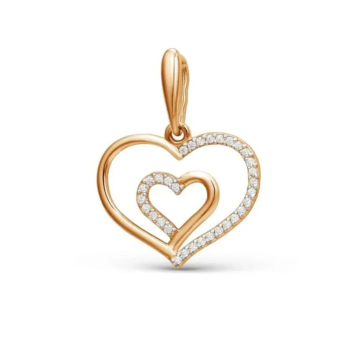 Подвеска декоративная из красного золота