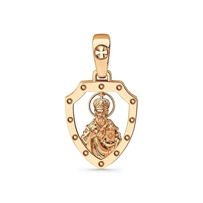 Подвеска икона из красного золота