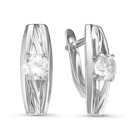 Серьги с английским замком из серебра
