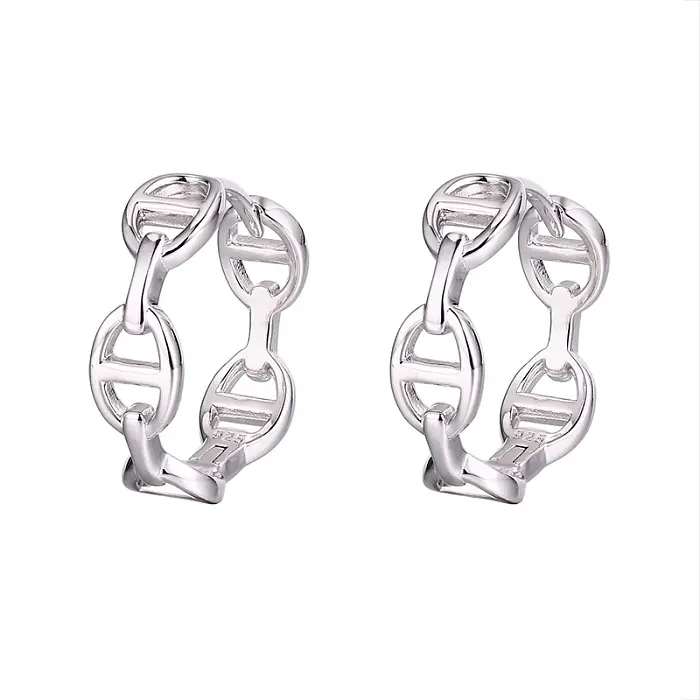 Серьги конго из серебра