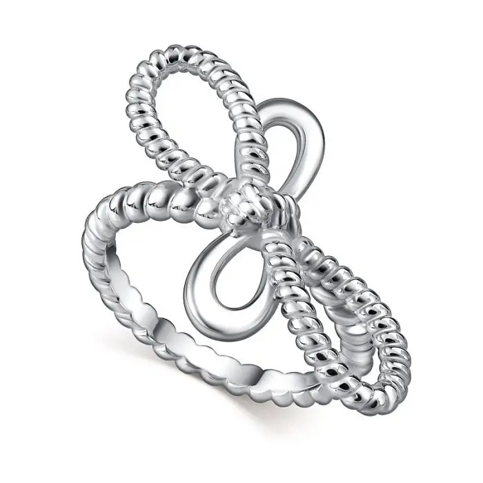 Кольцо декоративное из серебра вид 1