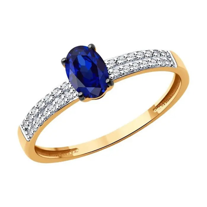 Кольцо декоративное из красного золота