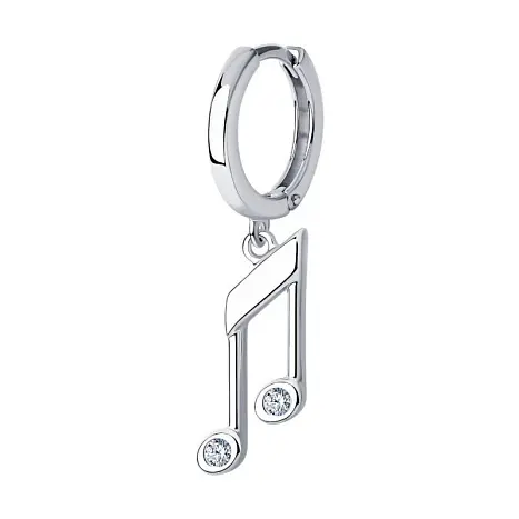 Серьги конго из серебра