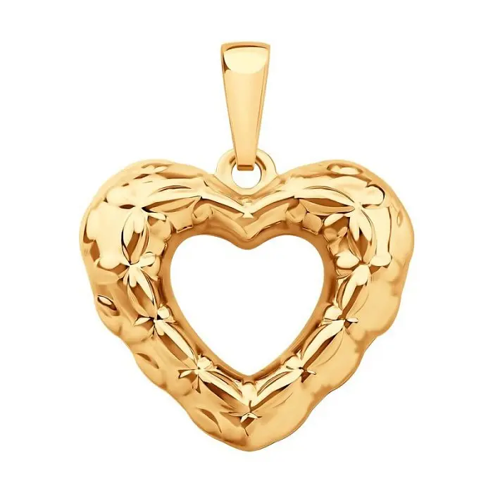 Подвеска декоративная из красного золота