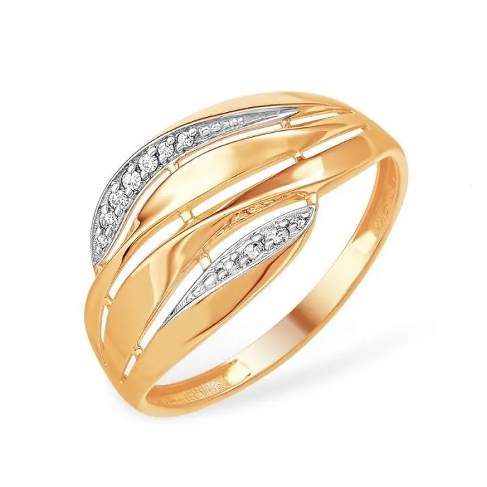 Кольцо декоративное из красного золота