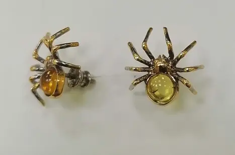 Серьги пуссеты из позолоты