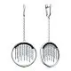 Серьги подвесные из серебра