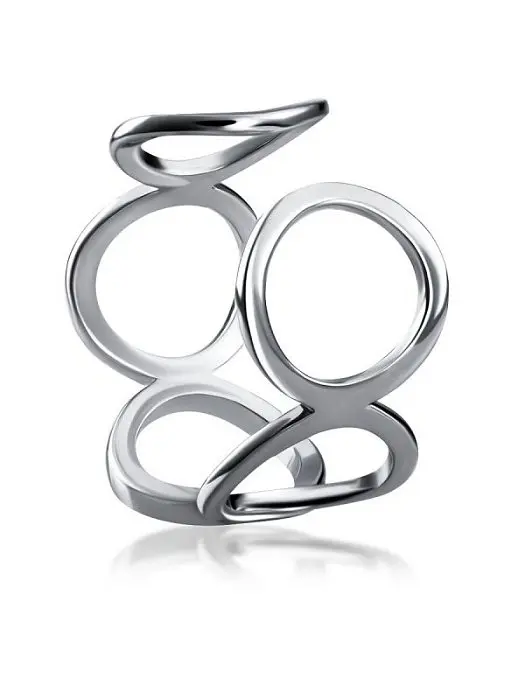 Кольцо декоративное из серебра вид 1