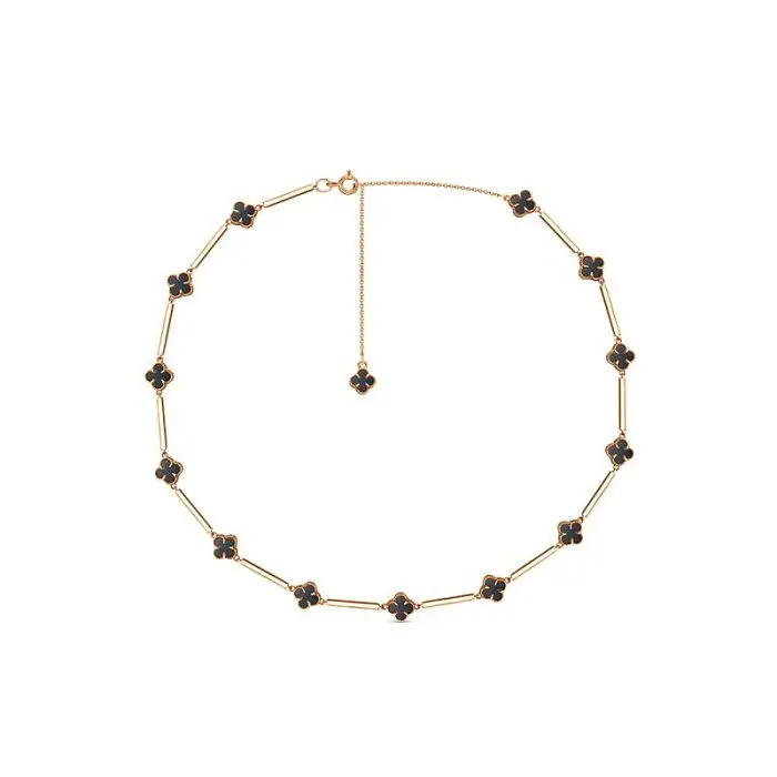 Цепь колье из красного золота вид 1