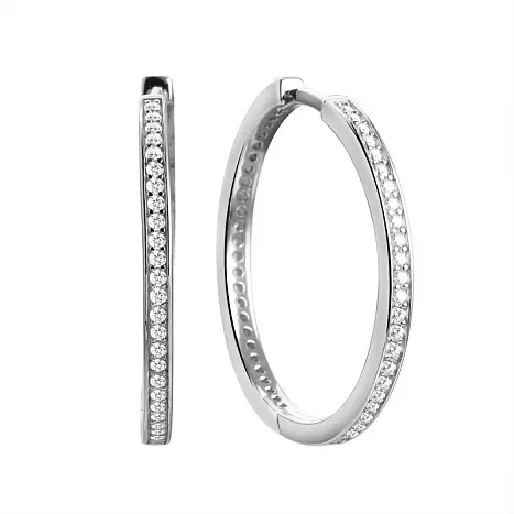 Серьги конго из серебра
