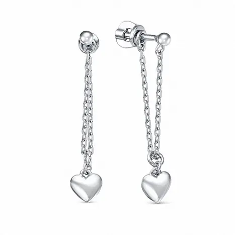 Серьги подвесные из серебра