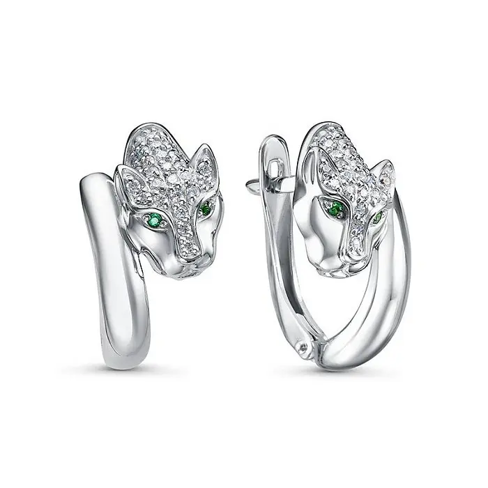 Серьги с английским замком из серебра