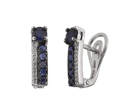 Серьги с английским замком из серебра