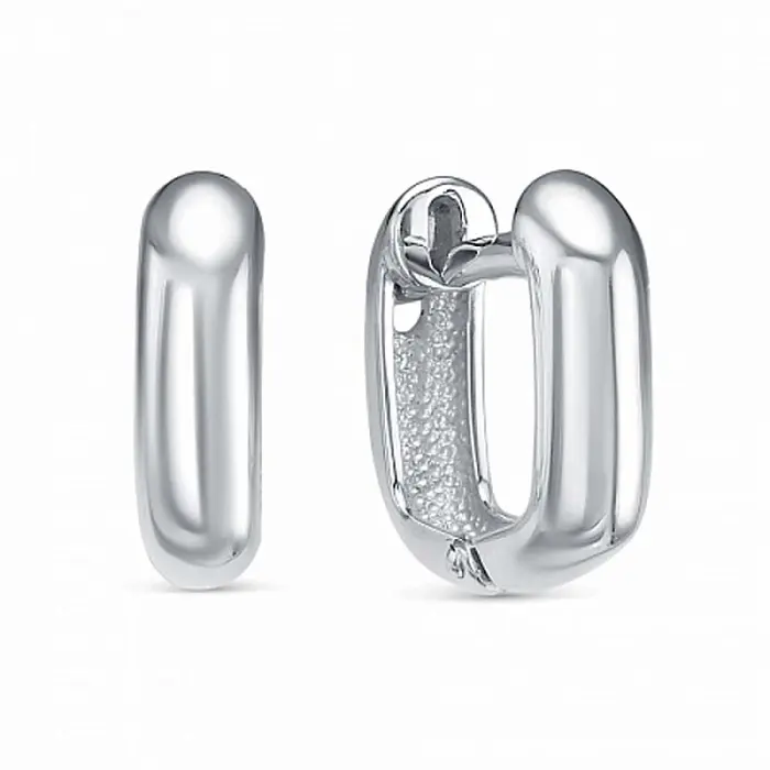 Серьги с английским замком из серебра