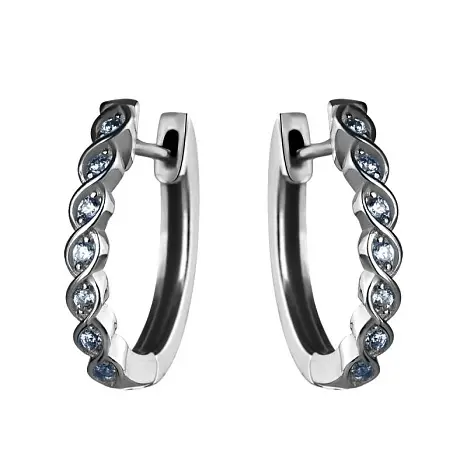 Серьги с английским замком из серебра