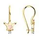 Серьги детские из красного золота