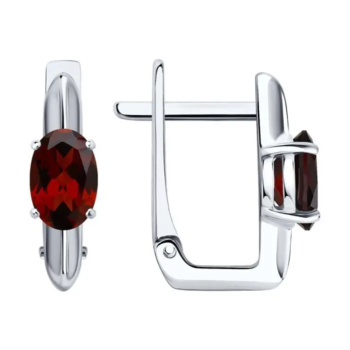 Серьги с английским замком из серебра