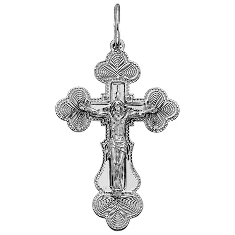 Подвеска крест из серебра