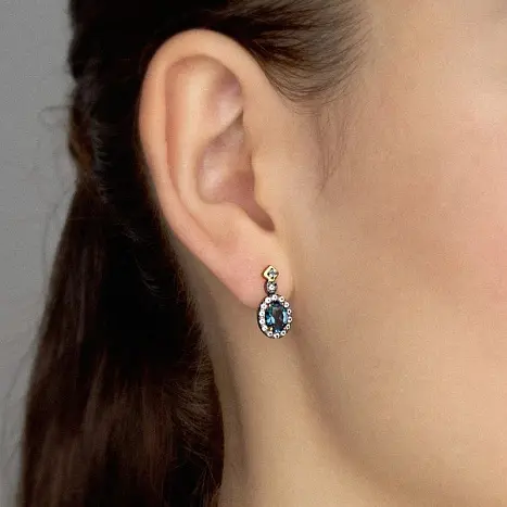 Серьги с английским замком из серебра
