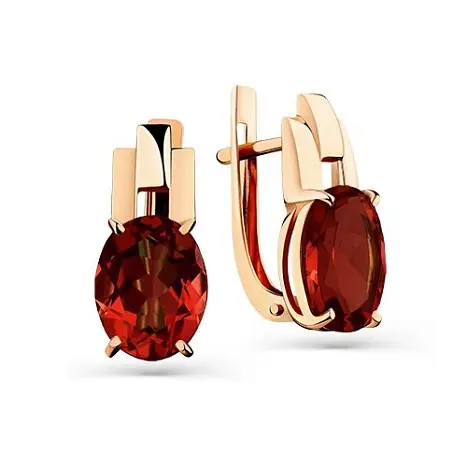Серьги с английским замком из красного золота