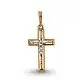 Подвеска крест из комбинированного золота
