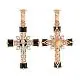 Подвеска крест из красного золота