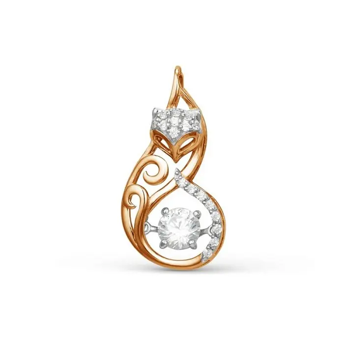 Подвеска декоративная из красного золота