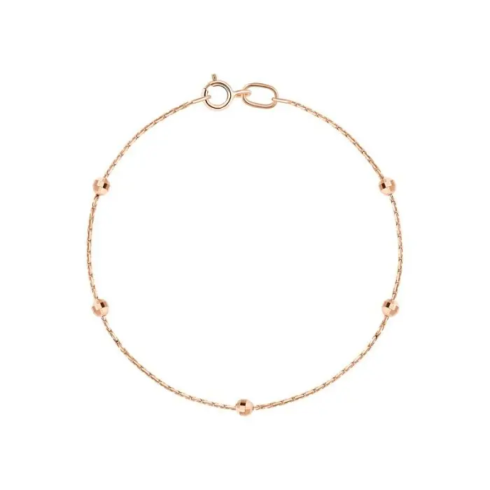 Браслет декоративный из красного золота