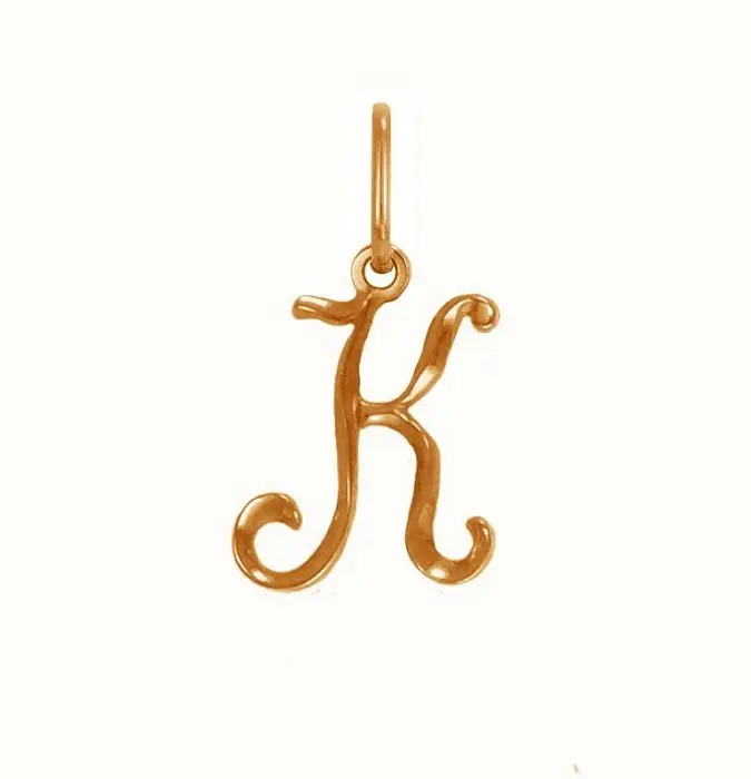 Подвеска буква из красного золота