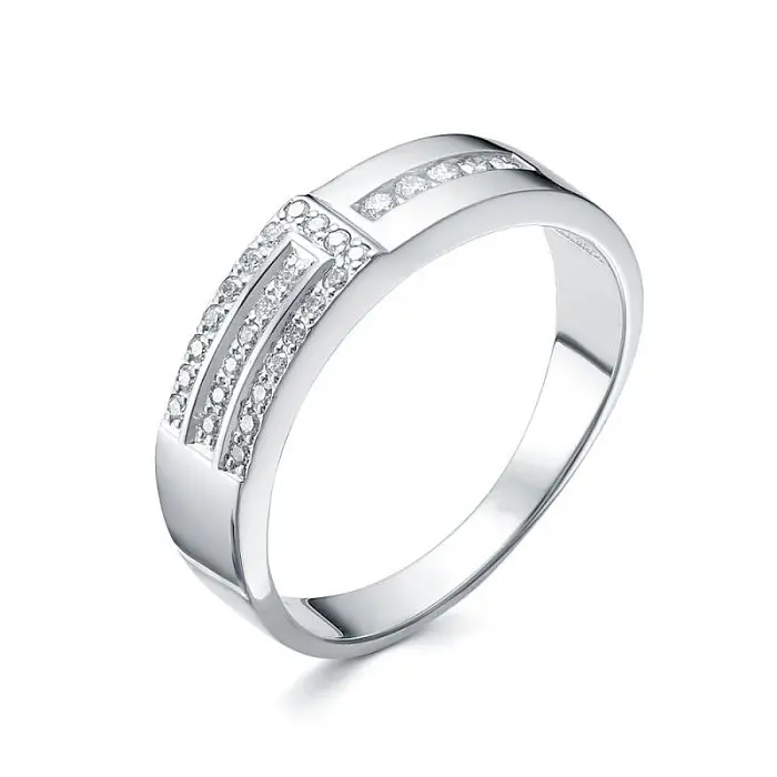 Кольцо декоративное из белого золота