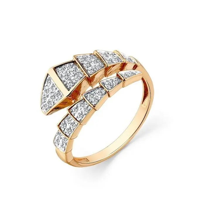 Кольцо декоративное из красного золота