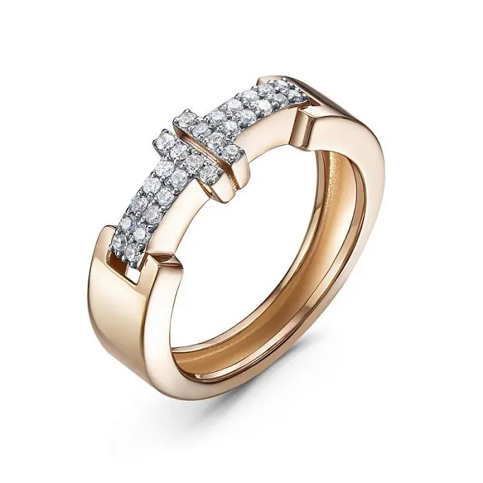 Кольцо декоративное из красного золота