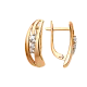 Серьги с английским замком из красного золота