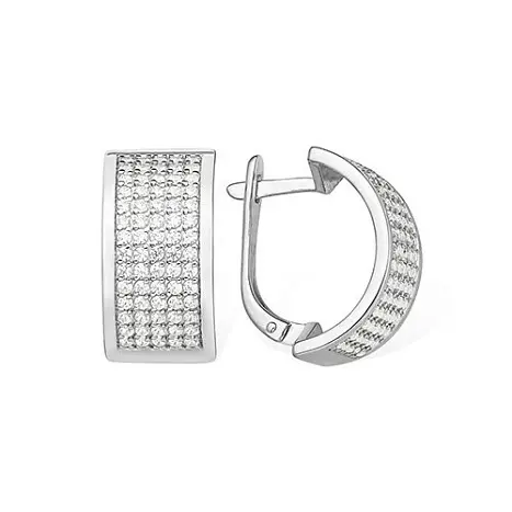 Серьги с английским замком из серебра