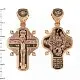 Подвеска крест из красного золота