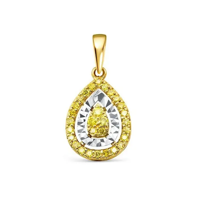 Подвеска декоративная из комбинированного золота