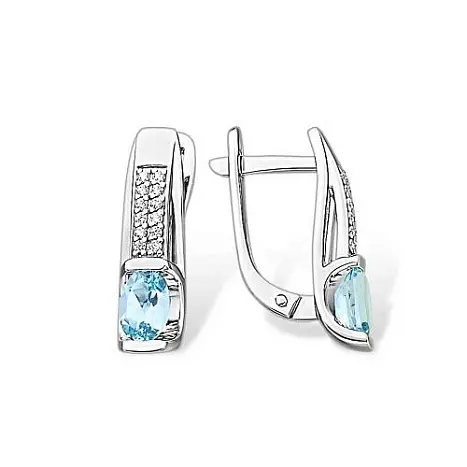 Серьги с английским замком из серебра