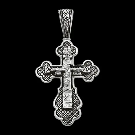 Подвеска крест из серебра