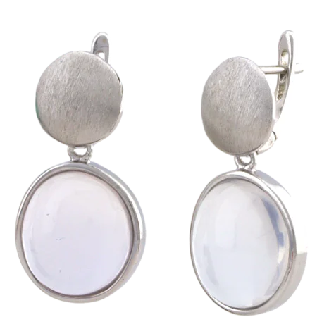 Серьги подвесные из серебра